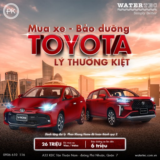 phan khang home, watertec-chuong trinh ho tro dai ly quý 2, 2023, chương trình kết hợp cùng toyota lý thường kiệt